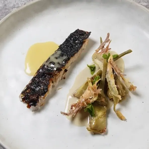 creation thumb for Koji Sea Bass, Artichokes & Lemongrass