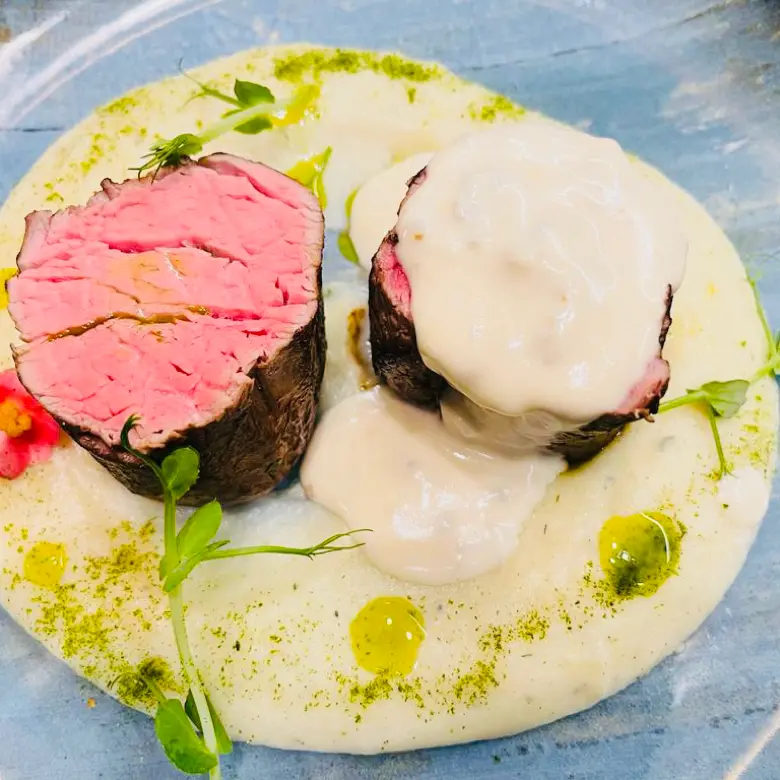 creation thumb for beef tenderloin with truffle mashed potatoes and Gorgonzola 