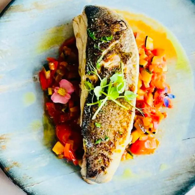 creation thumb for Seabass and ratatouille with lemon butter