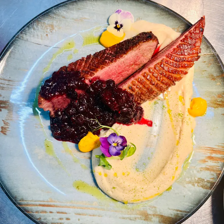 creation thumb for Duck breast and cauliflower purée