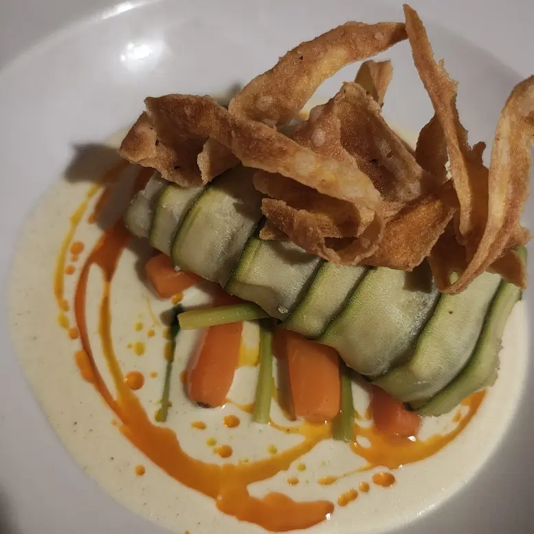 creation thumb for Merluza al vapor con verduras baby y salsa velouté cremosa de mantequilla