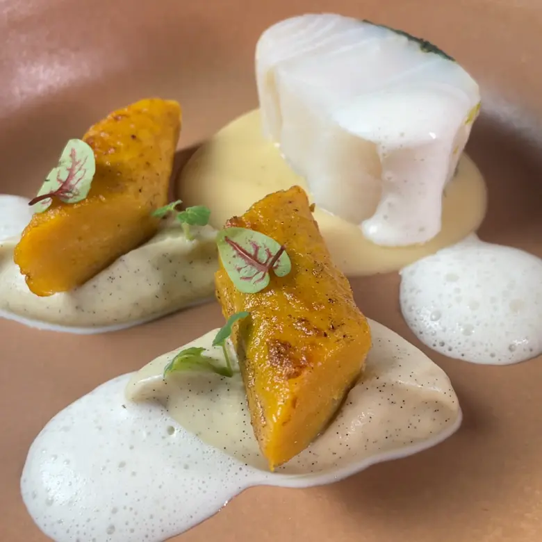 creation thumb for Cabillaud, gnocchis de patate douce, purée de céleri à la vanille et gingembre