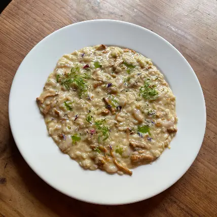 creation thumb for Risotto chanterelle and prawns
