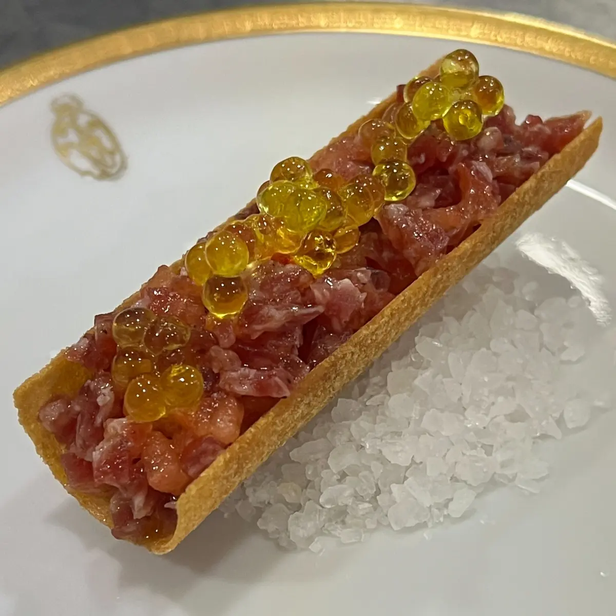 creation thumb for Crispy Bread with Tomato and Catalan Fuet Steak Tartar