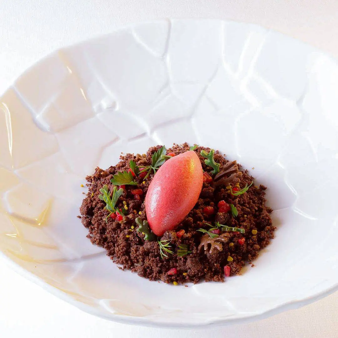 creation thumb for Mascarpone Cream, Red Fruits, Herbs and Sweet Cocoa Bean