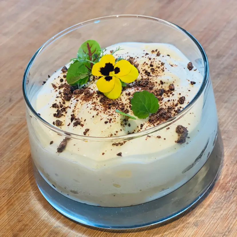 creation thumb for Jerusalem artichoke purée, gorgonzola espuma and chocolate
