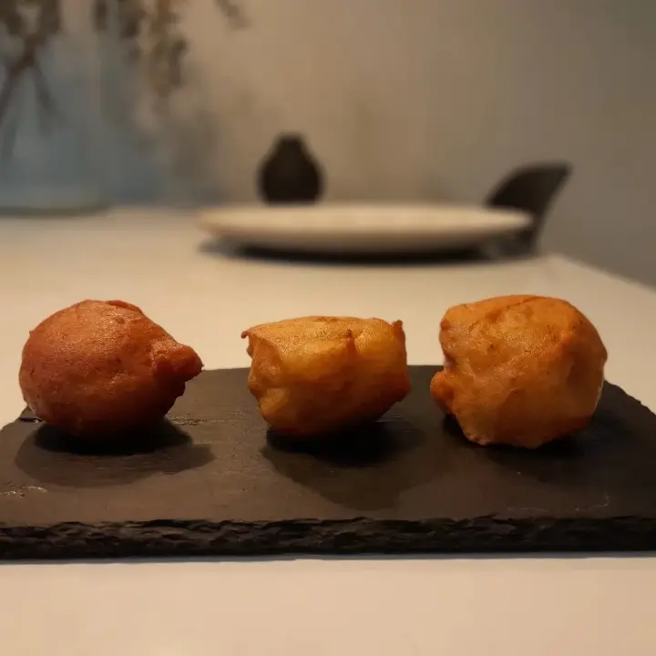 creation thumb for Buñuelos de Vieira rellenos de espuma de Camagrocs