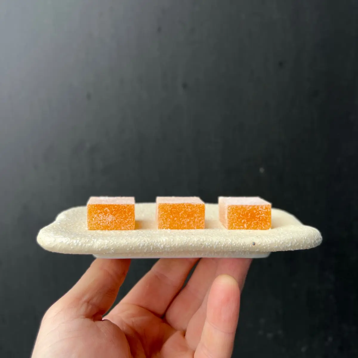 creation thumb for Mandarin and Gin Pâte de Fruit