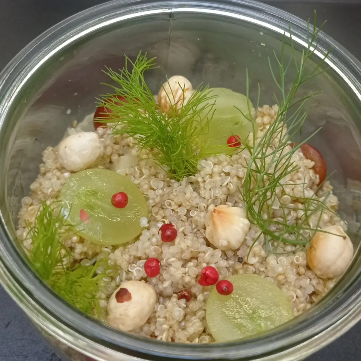 creation thumb for Quinoa-Fennel Salad with Grapes and Hazelnuts