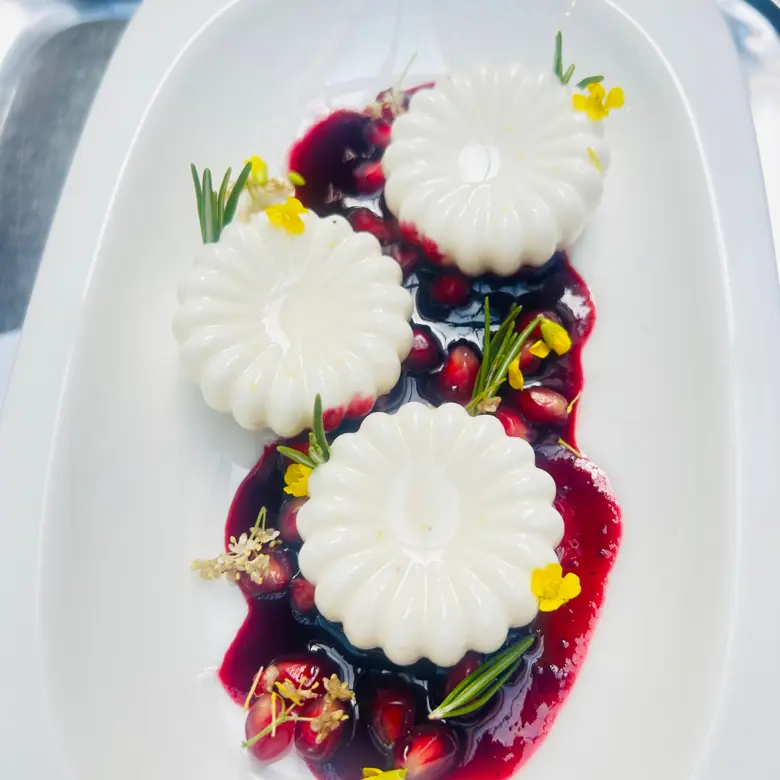 creation thumb for Panna Cotta mit Holunderblüten und Granatapfel