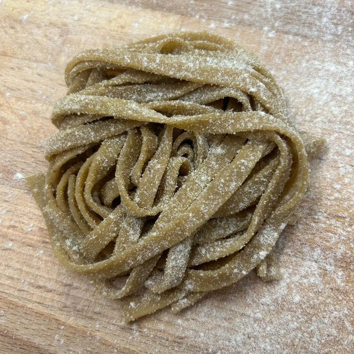 creation thumb for Fresh Black Olives Pasta (Tagliatelle)