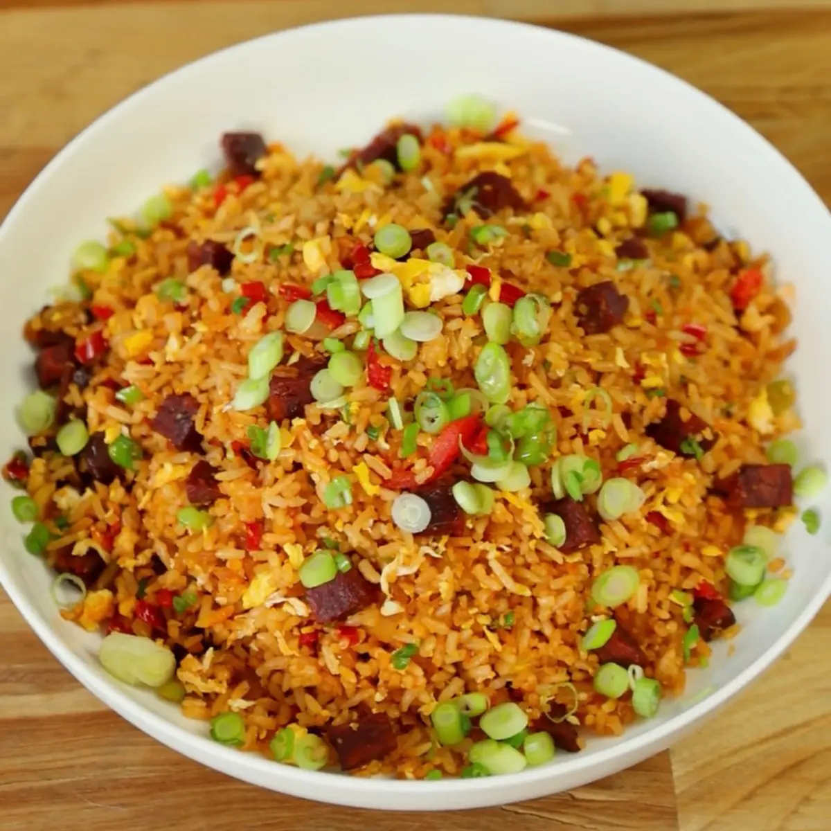 creation thumb for Arroz Frito Latino con Chorizo y Sazón