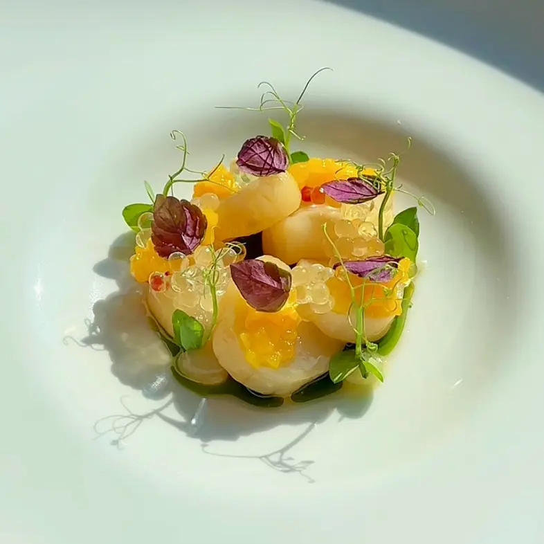 creation thumb for Scallop Ceviche with Yuzu and Soy