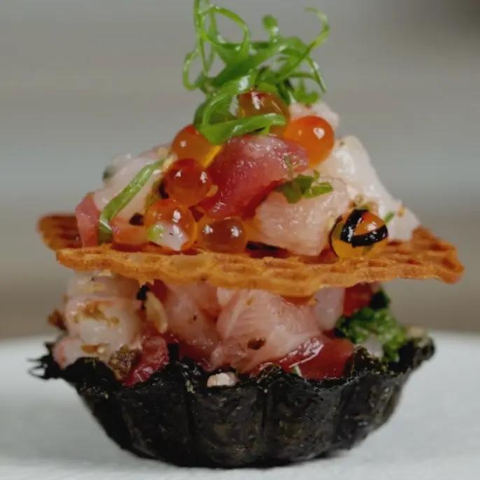 creation thumb for Honigcrisps & Meeresfrüchte-Canapés