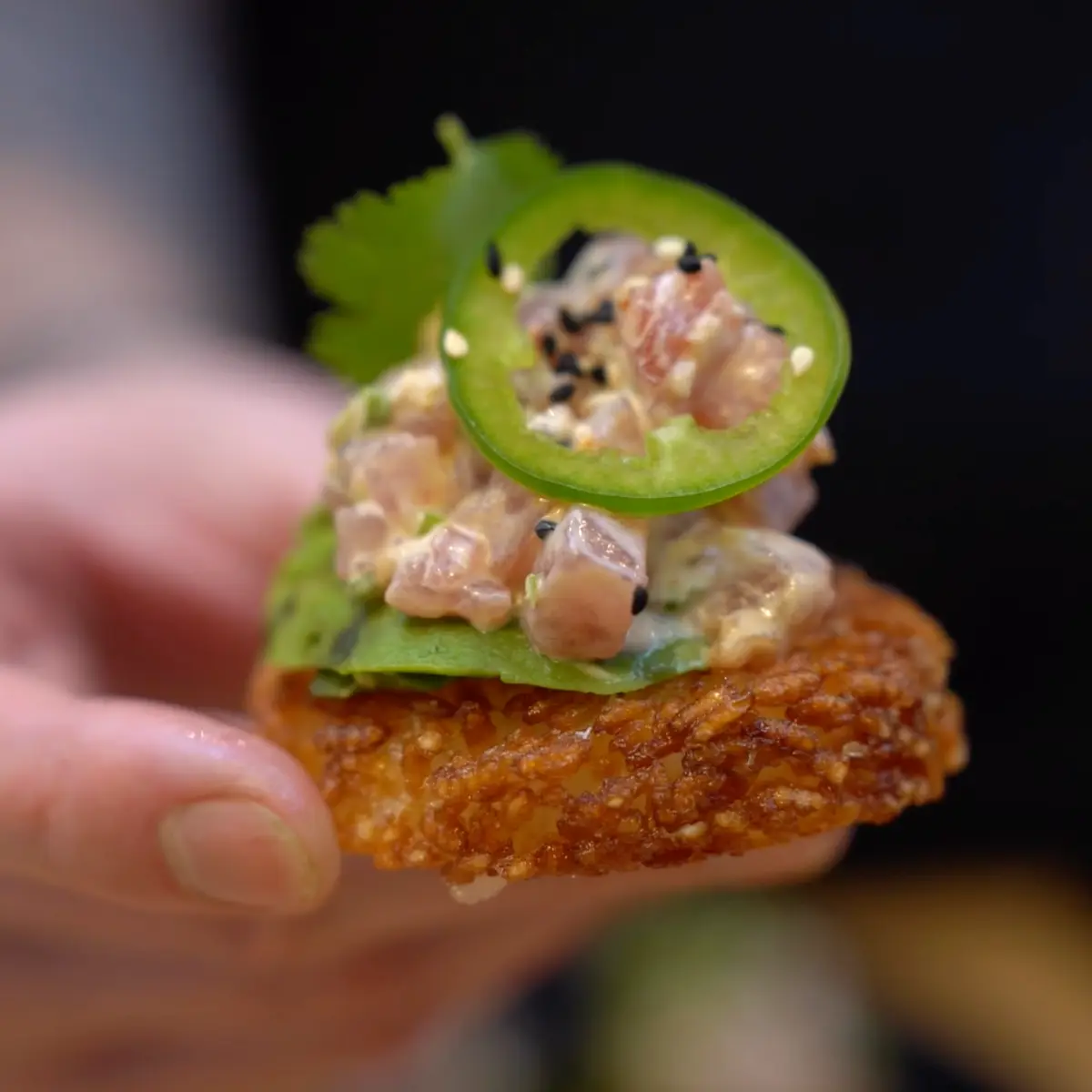 creation thumb for Crispy tuna sushi rice cakes