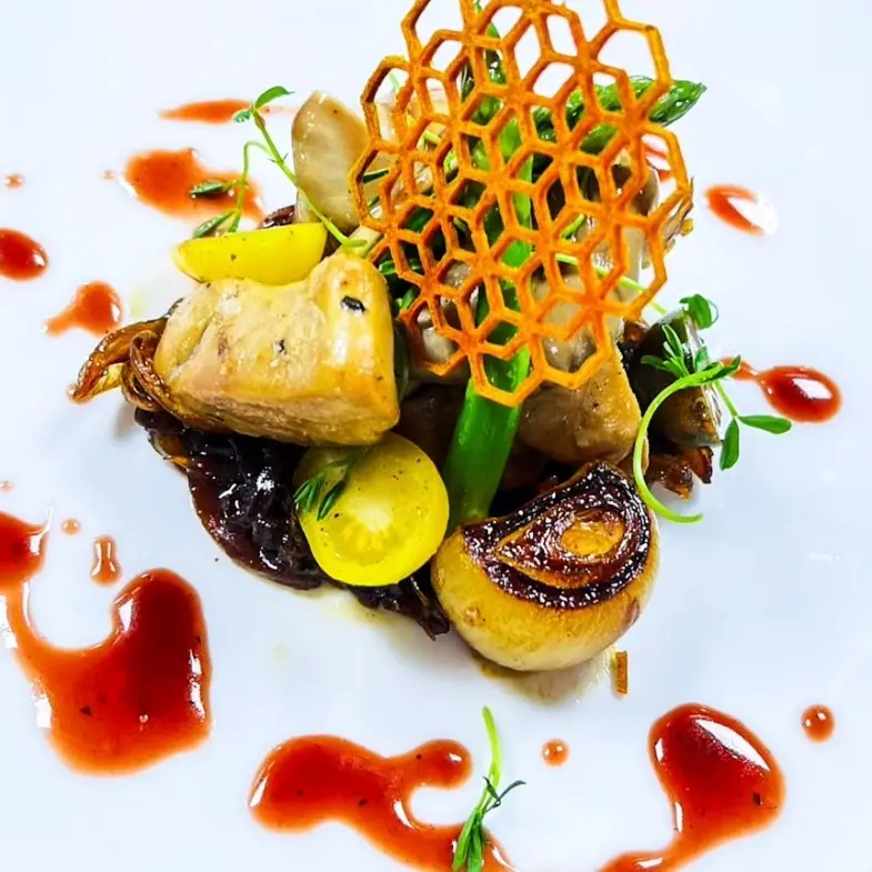 creation thumb for Confit duck breast and caramelized sauteed duck liver
