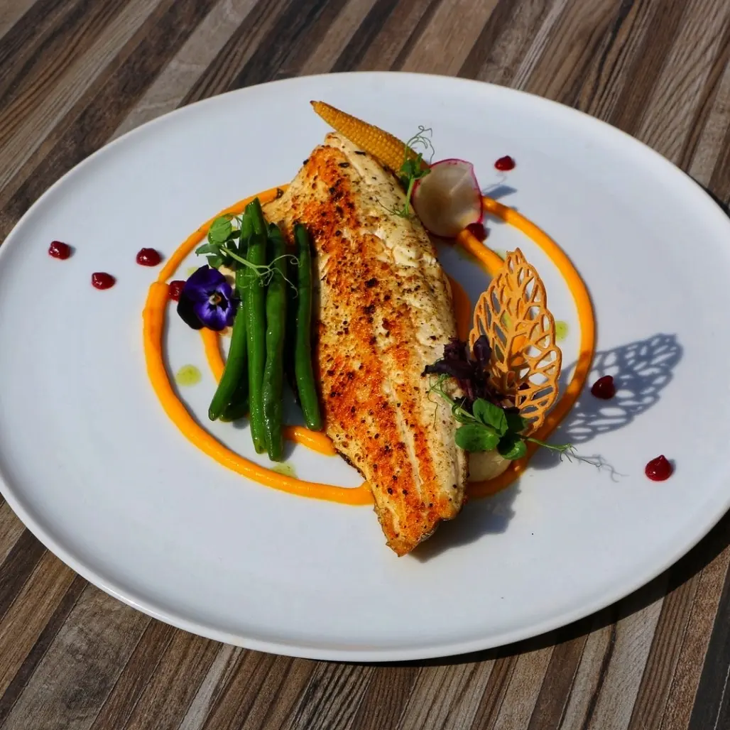 creation thumb for Trout fillets, carrot puree with lime and green beans
