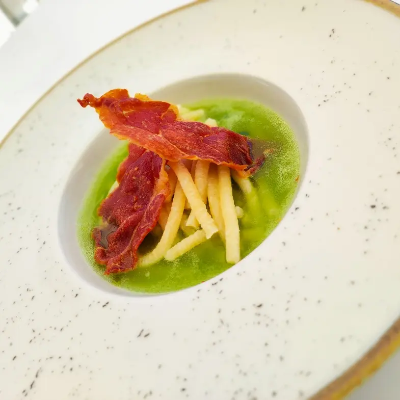 creation thumb for Passatello crema di cipollotto e crudo croccante