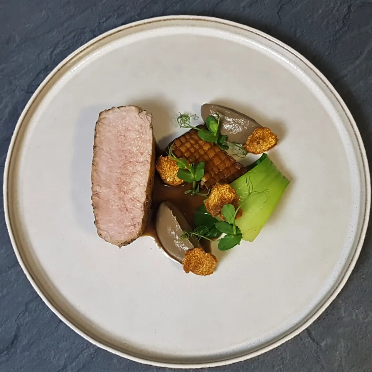creation thumb for Veal loin with variation of mushrooms