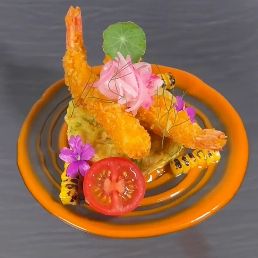 creation thumb for Prawn emulsion,Tempeh and Ebi Furai