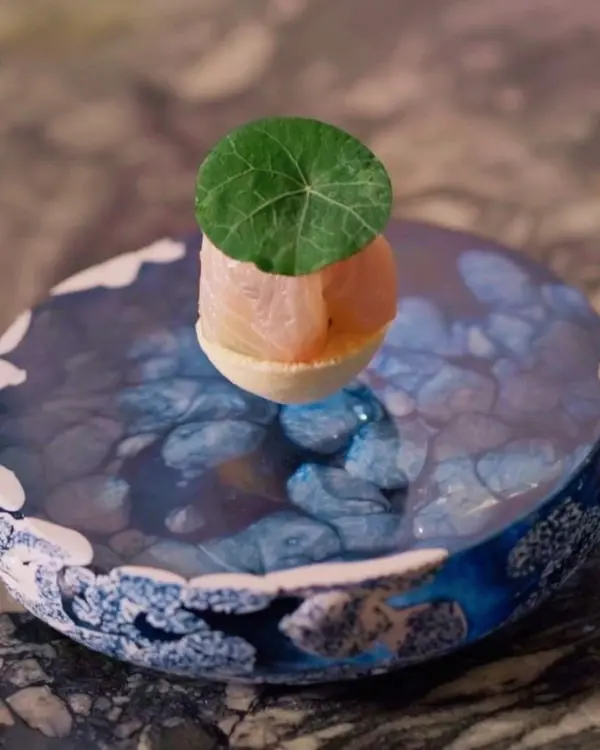 creation thumb for #6 Amberjack Roulade with Bone Vinegar Gel