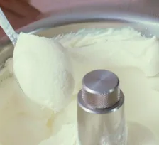 Olive oil, lemon and bergamot ice cream