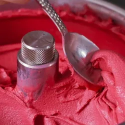 Beetroot and ricotta ice cream